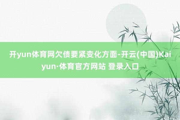 开yun体育网 欠债要紧变化方面-开云(中国)Kaiyun·体育官方网站 登录入口