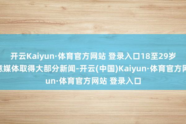 开云Kaiyun·体育官方网站 登录入口18至29岁的男性从大意媒体取得大部分新闻-开云(中国)Kaiyun·体育官方网站 登录入口