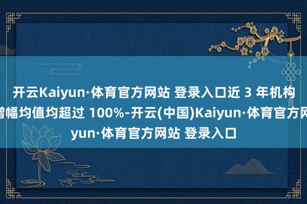 开云Kaiyun·体育官方网站 登录入口近 3 年机构预测净利润增幅均值均超过 100%-开云(中国)Kaiyun·体育官方网站 登录入口