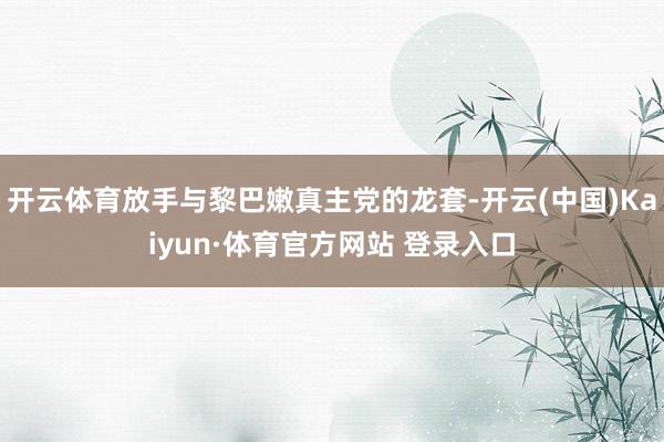 开云体育放手与黎巴嫩真主党的龙套-开云(中国)Kaiyun·体育官方网站 登录入口